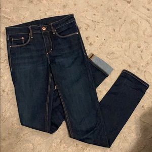 H&M Dark Slim Regular Jeans 26/32 Stretchy
